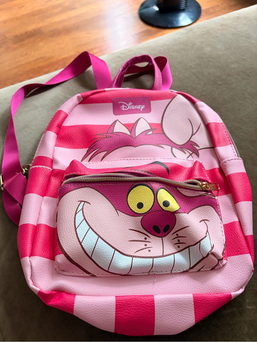 Disney Pink Striped Cheshire Cat Mini Backpack